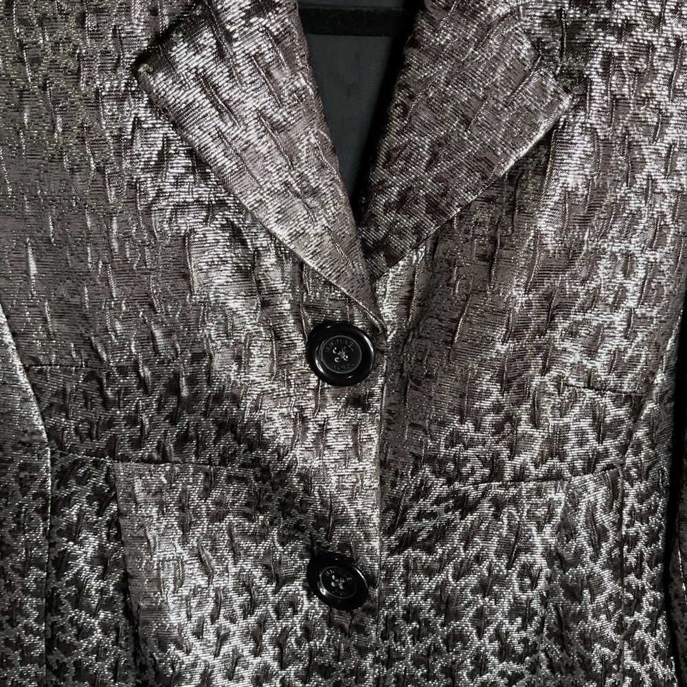 NWOT Michael Kors Metallic Jacquard Swing Jacket - Picture 2 of 6